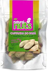 Castanha do Pará Natural Nuts | Fonte de Nutrição e Bem-Estar | Livre de Glúten, Lactose e Gorduras Trans | Produto Vegano, Natural e Saudável | Ziplock de 100g