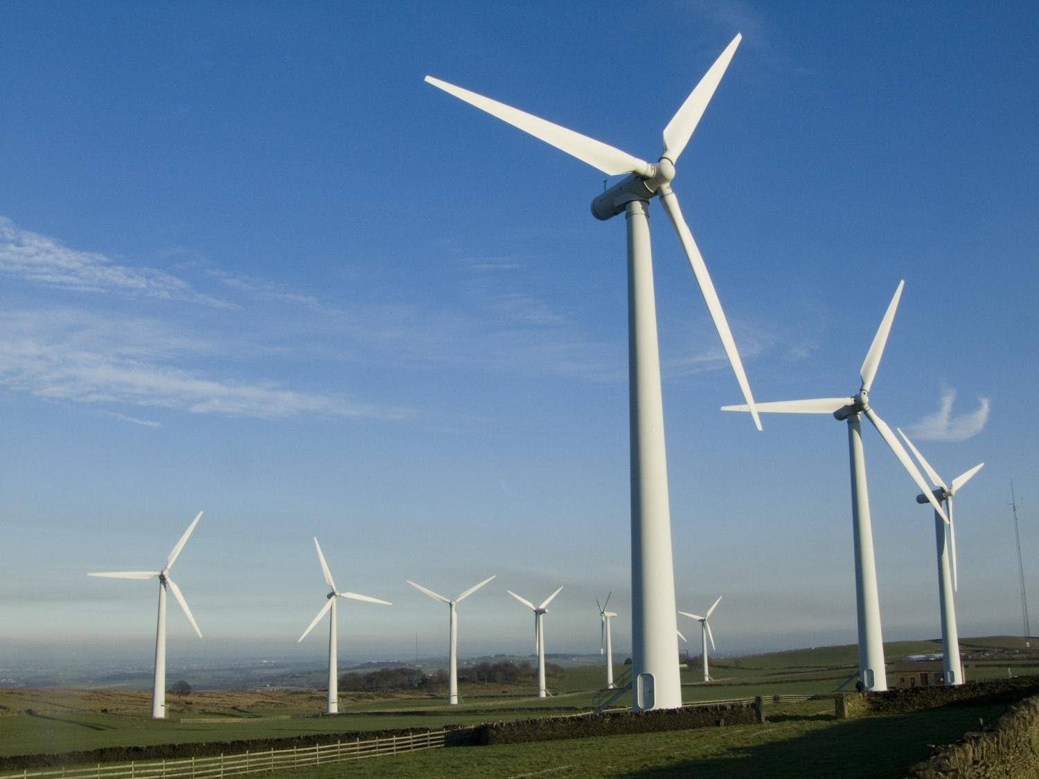 Wallmonkeys FOT-3161808-18 WM94724 Wind Turbines Peel and Stick Wall Decals, 18" W x 14" H-Small