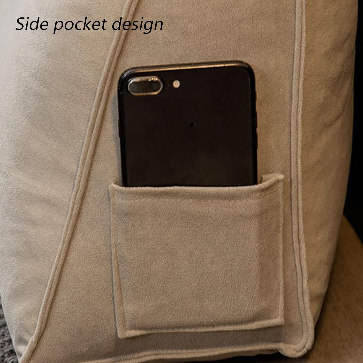 Triangular Reading Wedge Pillow, Triangular Headboard Positioning Support Pillow, for Headboard Day Bed Bunk Bed with Removable Cover,D,23.6 x7.87x19.68in