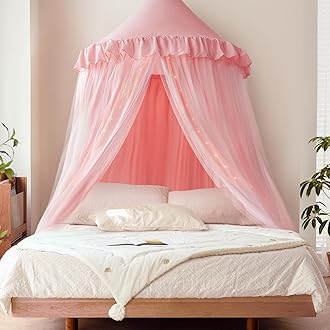 Avrsol Kids Bed Canopy - Princess Girls Fairy Dream Tent, Nursery Room for Crib Children Reading Nook Baby Crib Hanging Curtain Mosquito Net 40''x108''