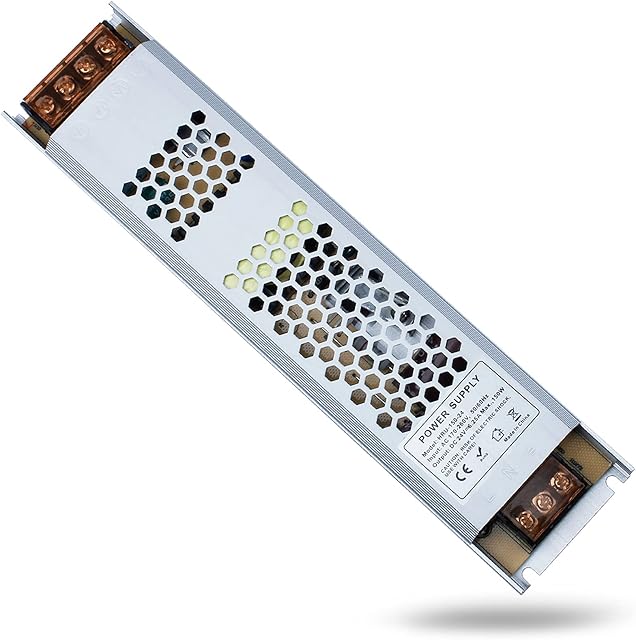REYLAX 24V LED Driver Transformer 150W 6.25A, Ultra Slim LED Power Supply, AC 240V to 24V DC Transformer, Constant Voltage Driver Adapter for LED Strip, LED Cabinet Lights