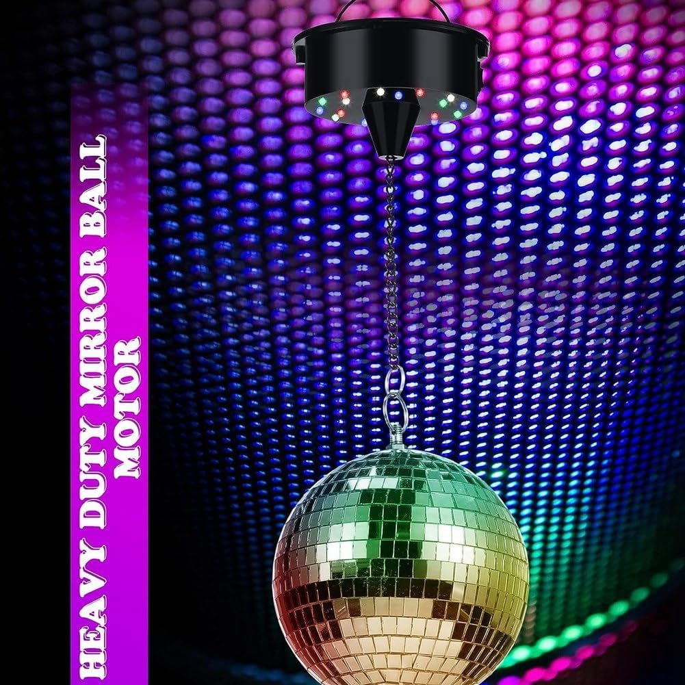 Disco Ball Decor with Light and Disco Ball-Battery Powered Disco Ball Light, Christmas Party, DJ Club Party Supplies Easy Install