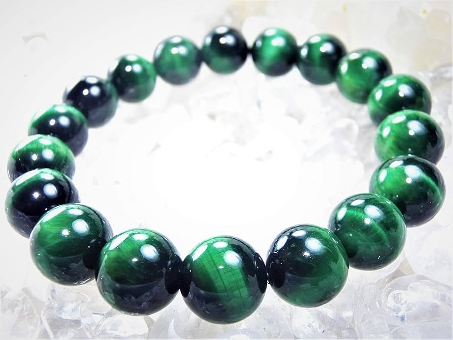 グリーンタイガーアイたん！すっごく綺麗！癒される！ズーン！ Amazon | 【 圧巻の威圧感！ 大玉 12mm グリーンタイガーアイを