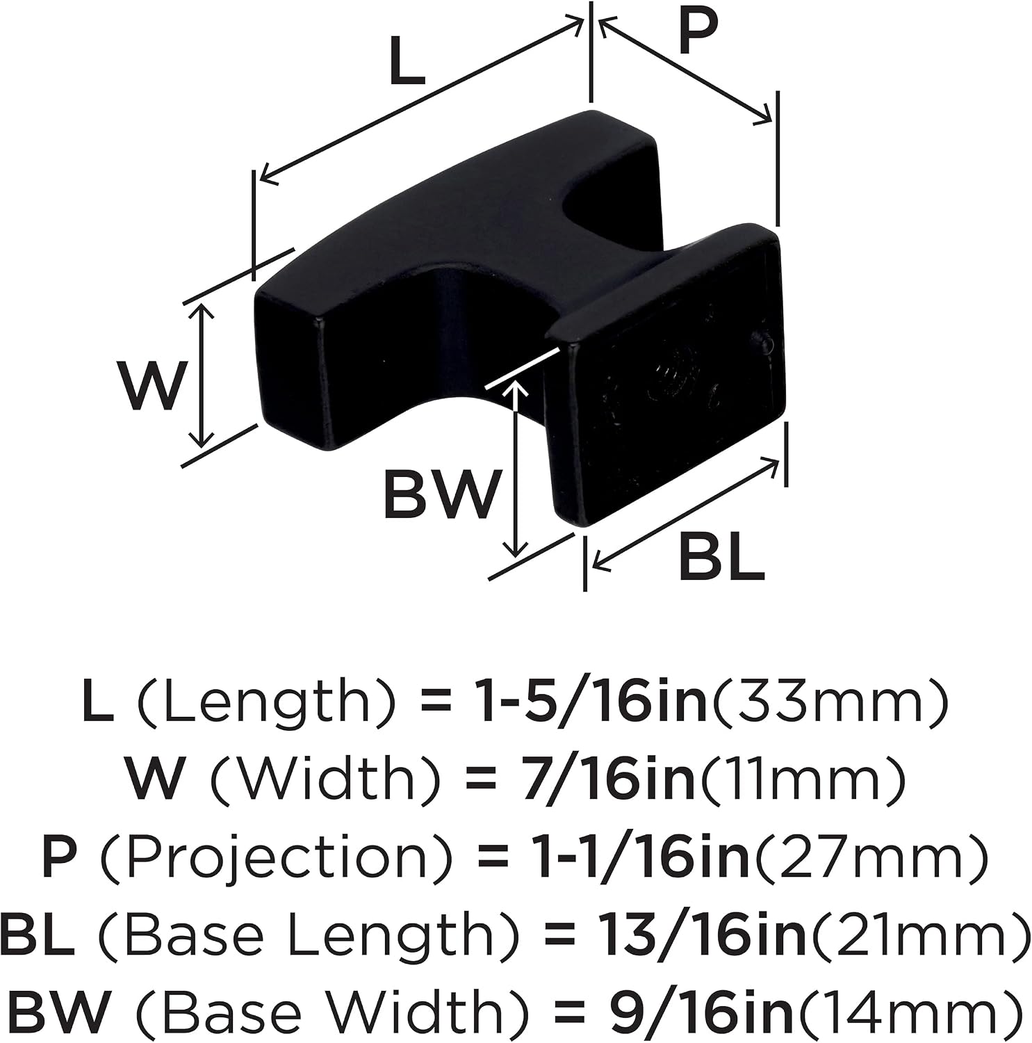 Amerock | Cabinet Knob | Black Bronze | 1-5/16 inch (33 mm) Length | Westerly | 1 Pack | Drawer Knob | Cabinet Hardware