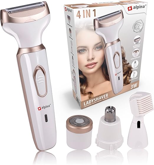 alpina Rasierer Damen Multifunktional Rasierer für Frauen Rasier Körper und Gesicht