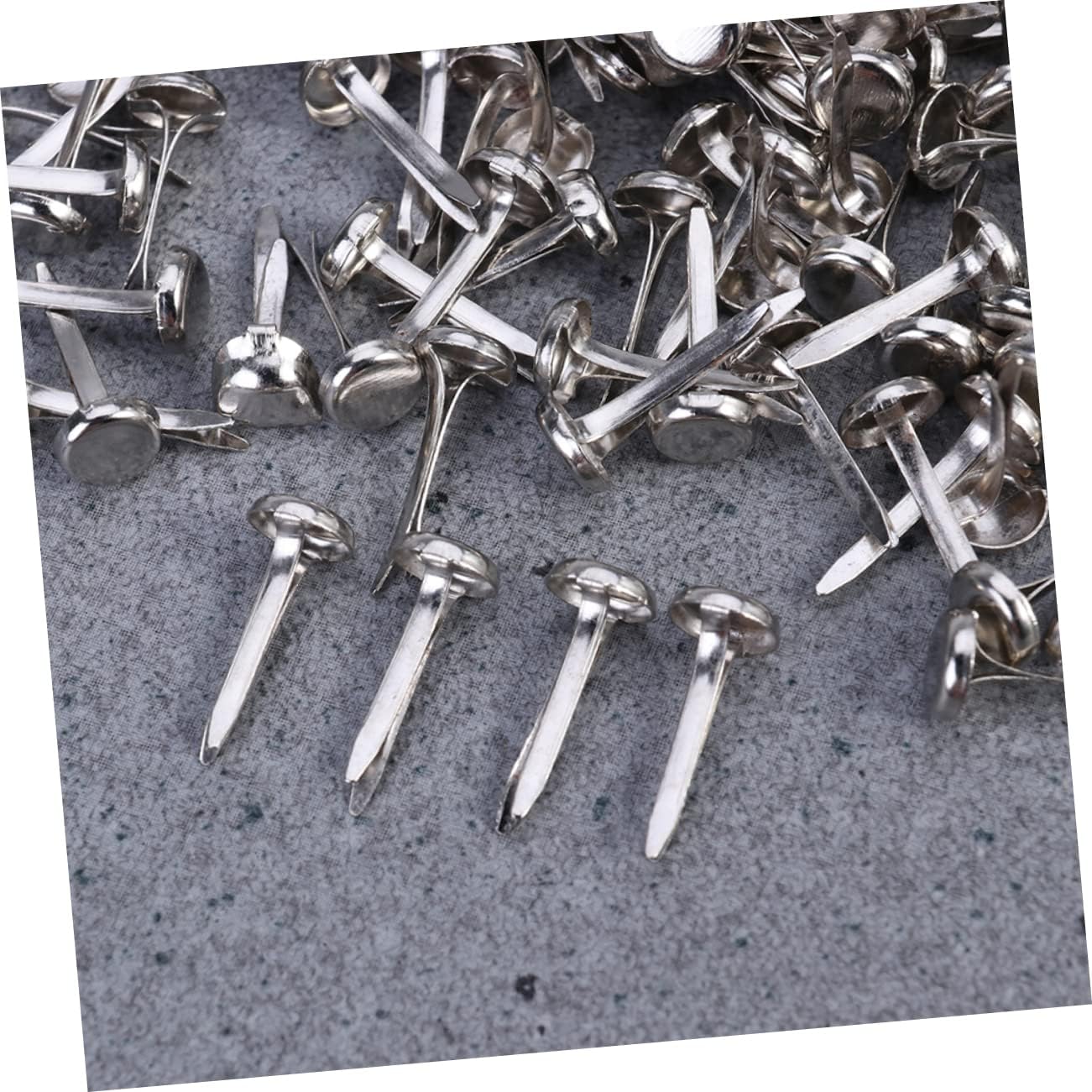 Gadpiparty 200PCS Silver Round Metal Brads Electroplating Paper Fasteners for Crafts DIY Projects Scrapbooking and Office Supplies