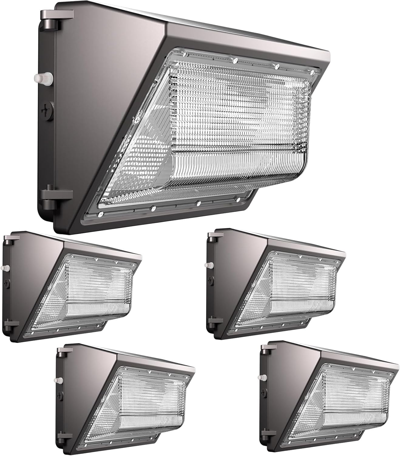 Lightdot 100W LED Wall Pack Lights,15000Lm 5000K Photocell IP65 Waterproof 𝐀𝐂𝟏𝟎𝟎-𝟐𝟕𝟕𝐕 (𝐃𝐫𝐢𝐯𝐞𝐫 𝐄𝐪𝐮𝐢𝐩𝐩𝐞𝐝, 𝟓𝐘𝐞𝐚𝐫𝐬 𝐖𝐚𝐫𝐫𝐚𝐧𝐭𝐲) Outdoor Flood Security Lighting-4Pack, N-20-100W-4P