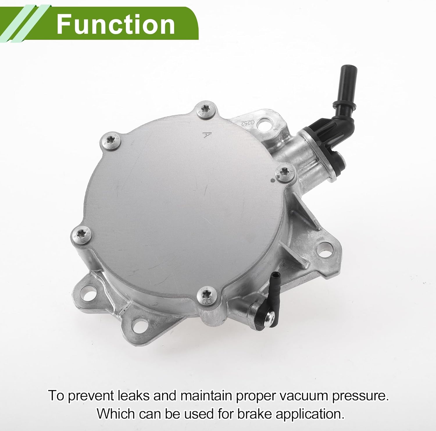 Brake Vacuum Pump No.11667586424 Engine Vacuum Pump for Mini Cooper R56 R57 R58 R60 R61 2011-2016 Aluminum Alloy Silver Tone 1 Pc