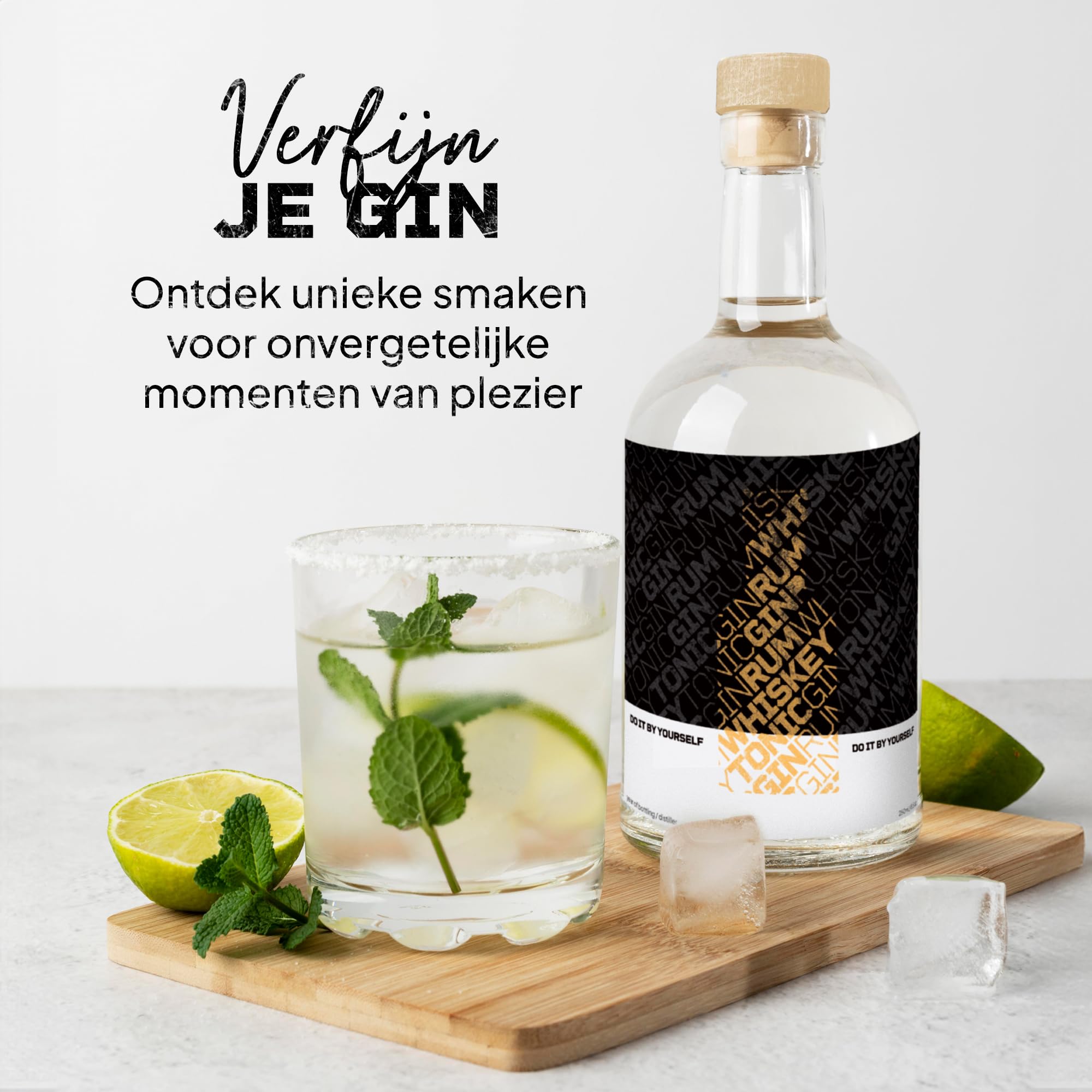 DIBYS DIY-Tonic-Kit inclusief 12 natuurlijke Botanicals & Accessoires | Gin-Infusie-Set als mooi Cadeau voor Gin-Liefhebbers|Gin-Proefset als DIY-Bouwpakket met 4 Recepten | Doe-Het-Zelf Gin-Maak-Set