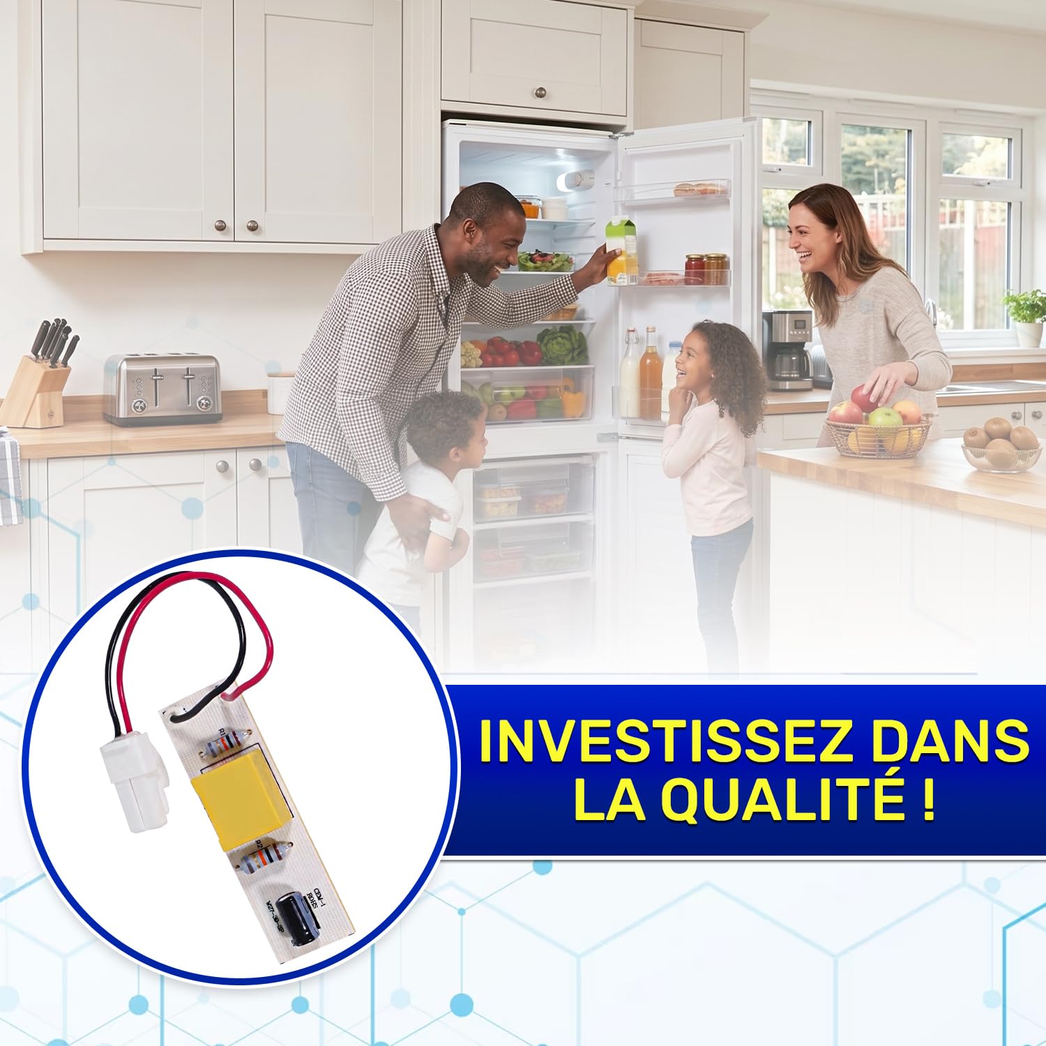Panneau LED Lumineux pour Frigo Congelateur avec le Code Original 41041487 43009138 49030710 pour Candy pour Hoover - MONTERAL