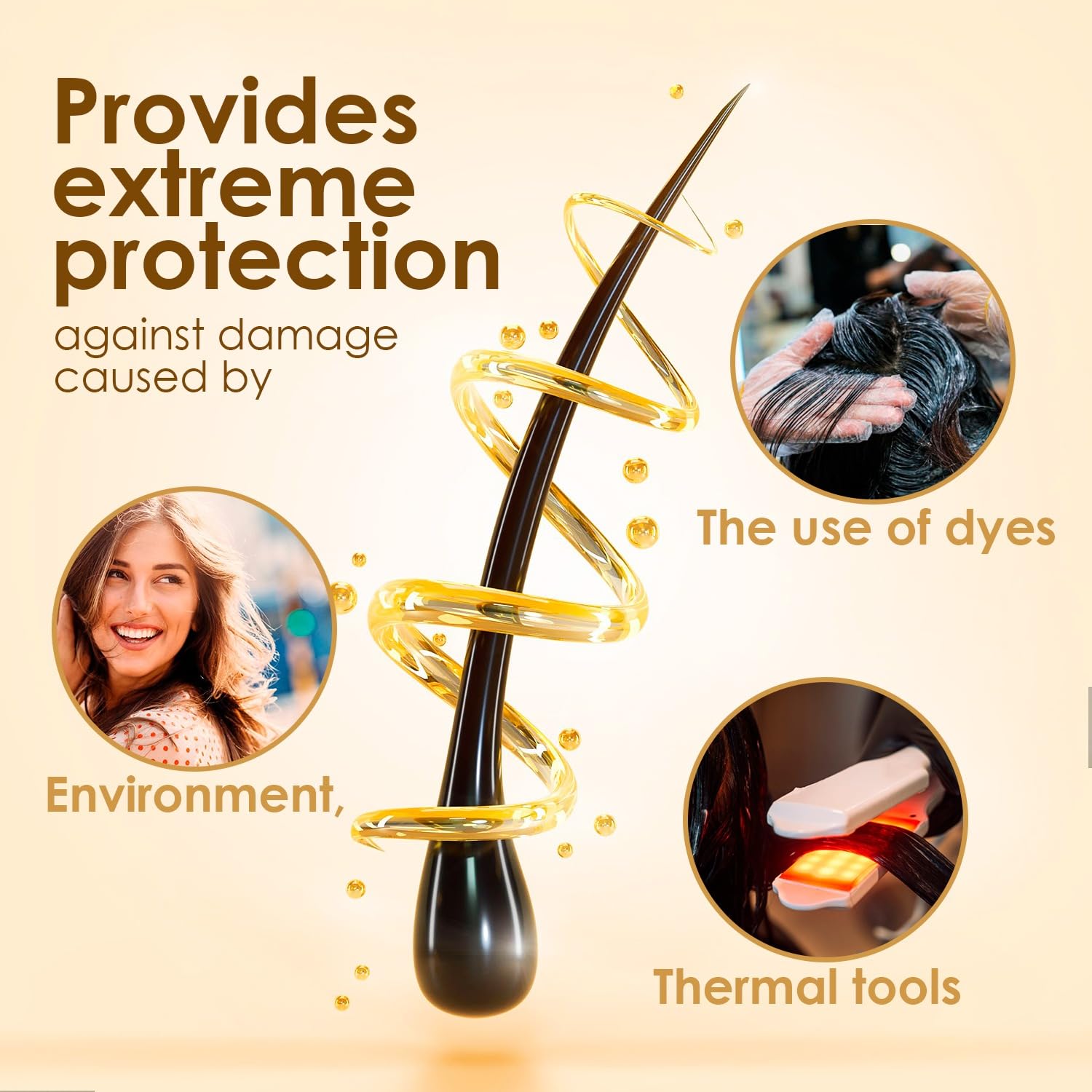 OURO Anti-Frizzy Hair Silk with Flax Seed Extract - Restores, Strengthens, Smooths, Provides Extreme Protection, Prevents Split Ends, Adds Shine (2.20 Fl Oz)
