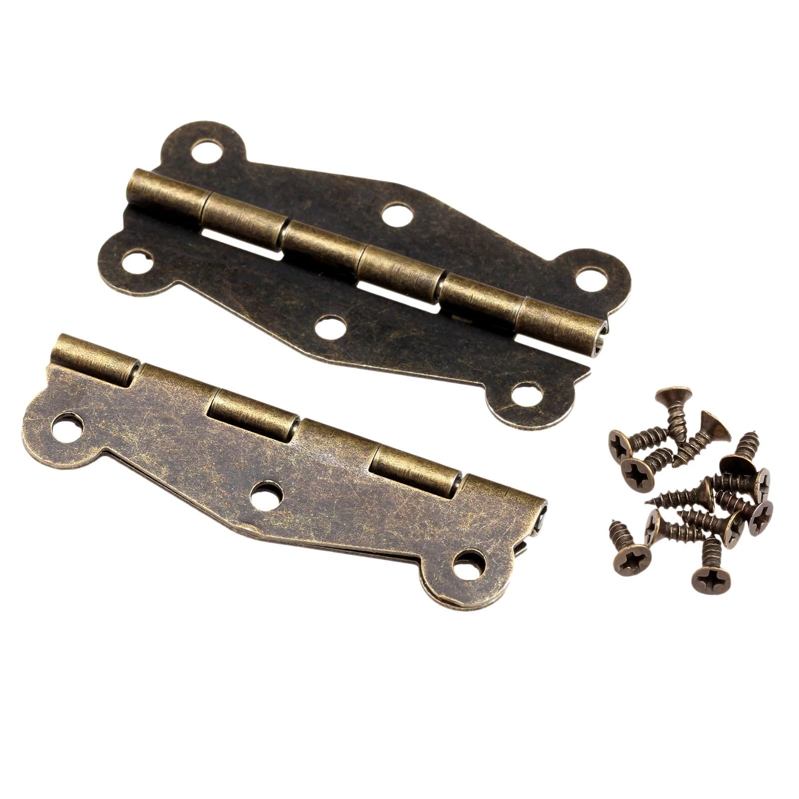 Iafanoz One Color 10Pcs For Hinges 51 * 24Mm Iron Vintage For Butterfly Antique Bronze Decorative Wooden Boxes Cabinet Cupboard Furniture Hardware Screws