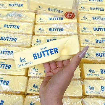 Slow Rising Squishy Butter Stick Toy,Cute Squeeze Butter Toy,Sensory Stress Relief & Fidget Toys,Realistic Food Squishies Stress Balls Toys for Gifts,Party Favors 1pcs-Butter Stick