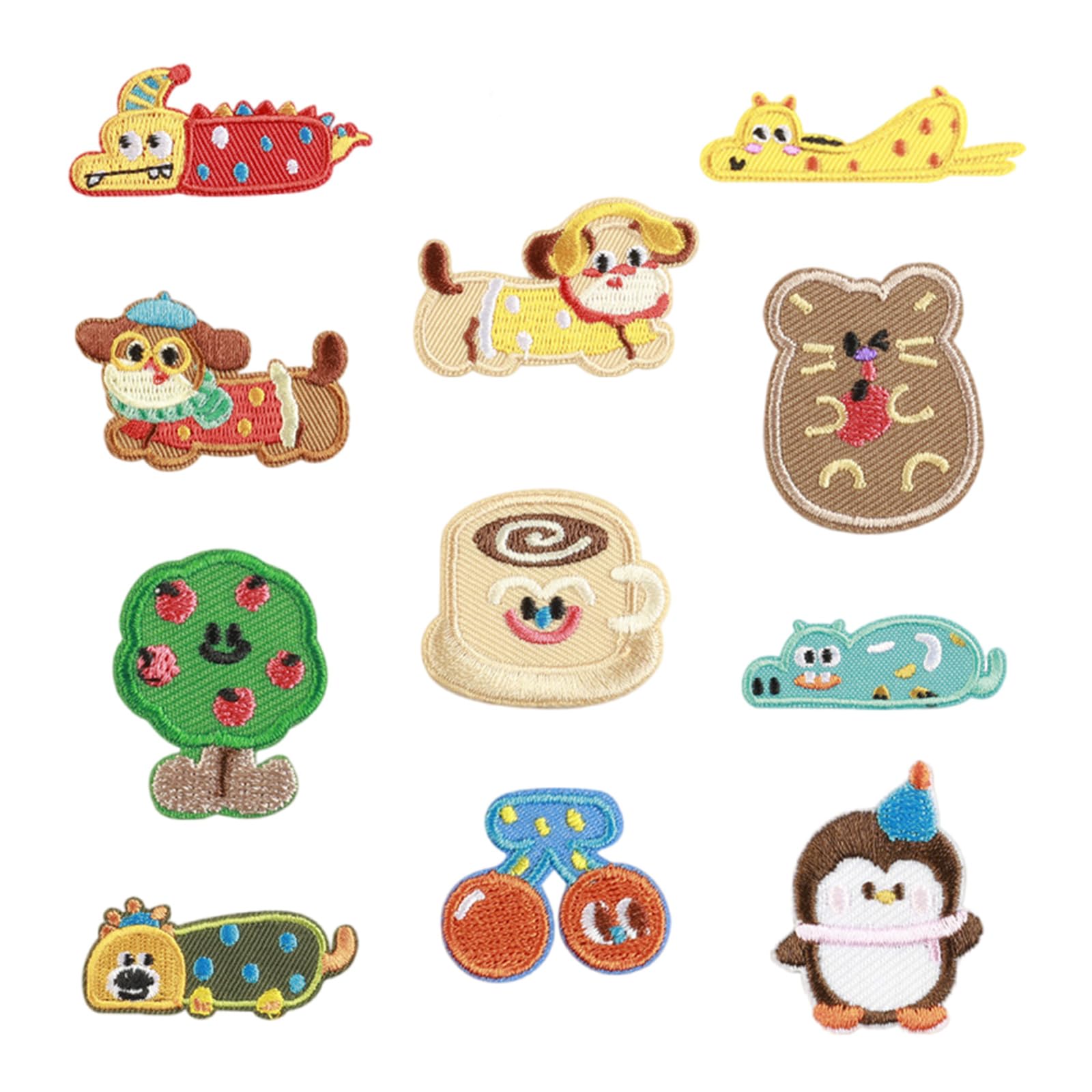 Kalttoy 11 Pcs Penguins Sewing Patches Cartoon Animal Iron on Embroidery Patches for School Projects and Creative Dogs Sewing