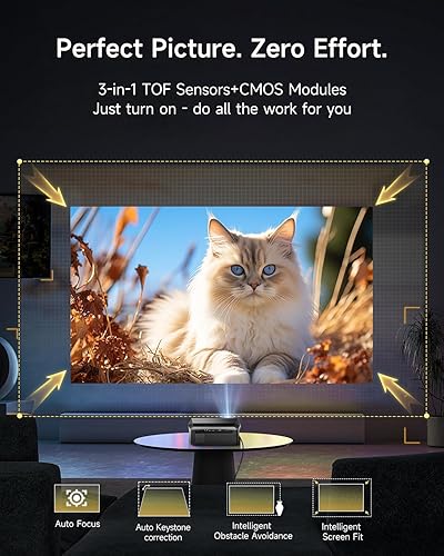 Miniatura 7 de Proyector LED inteligente 4K, luz diurna HDR WiFi 6, Bluetooth Dolby Audio, 2300ANSI Proyector de juegos de películas diurnas 4K Ultra HD para cine