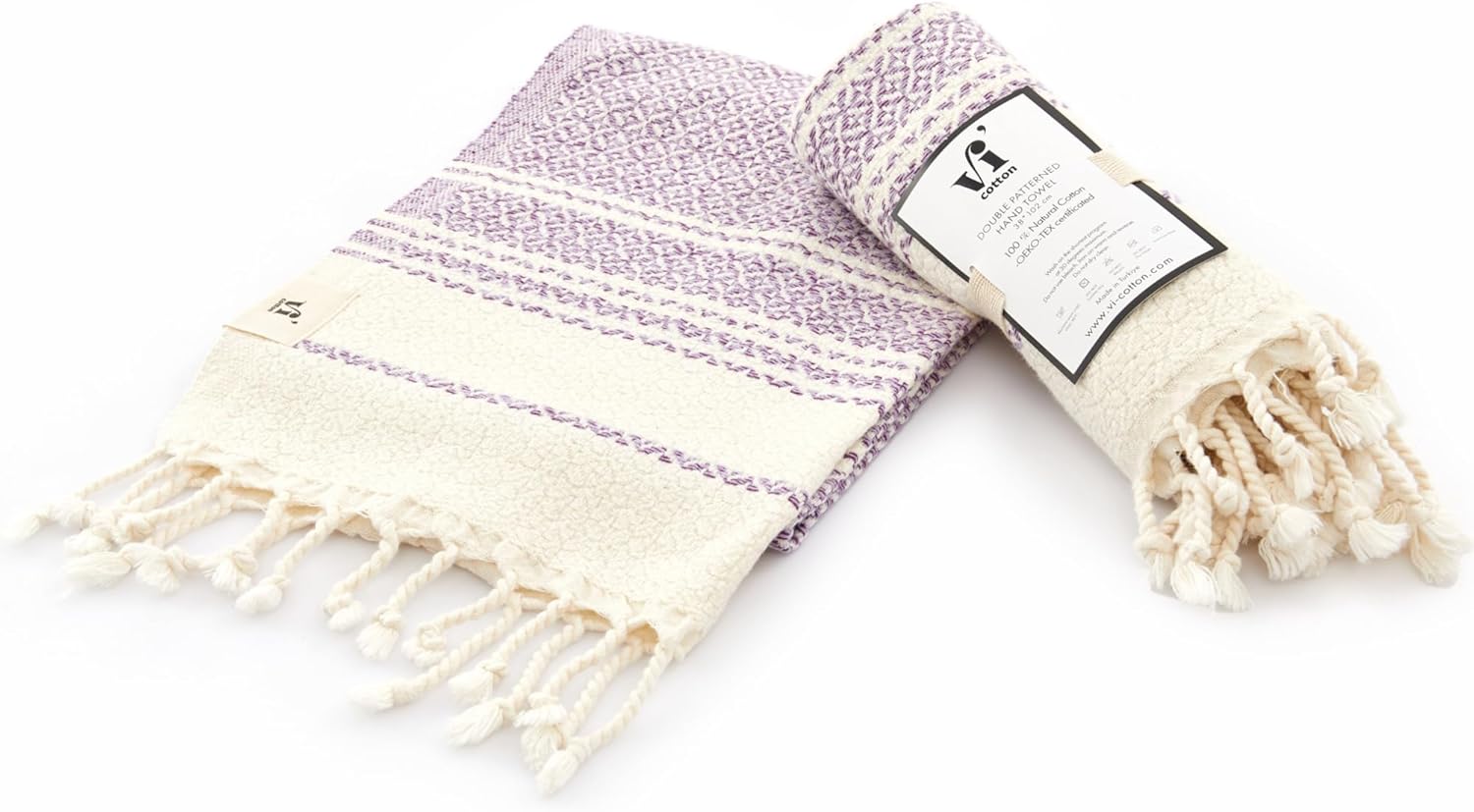 Vi’Cotton – Turkish Hand Towels 100% Cotton 2 -Pack Extra-Large 15×40 Inches,Bathroom and Kitchen Turkish Cotton Hand Towel-Hand Bath Towels for Hand,Face,Hair,Gym,Yoga,Elegant Bathroom Decor For Bath