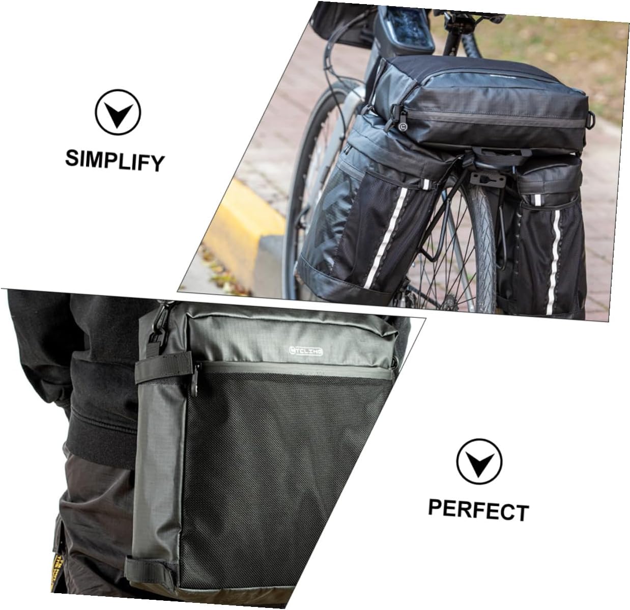 Waterproof 50l Bike Travel Bag Bicycle Rear Saddle Pannier Mountain Bike Carry Bag for Long-distance Cycling