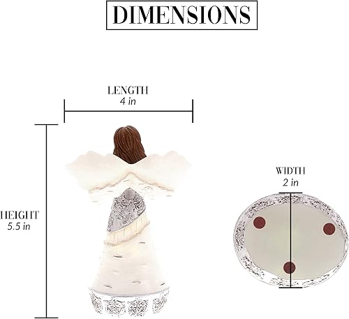 Vista 42 de Pavilion Gift Company Elements Daughter - Figura de ángel guardián, 6 pulgadas, color rojo