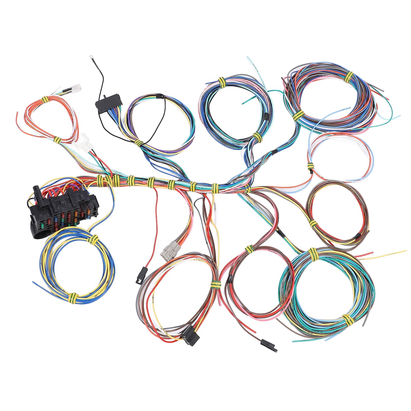 Kit cablaggio universale a 22 circuiti con fusibile e istruzioni di installazione per qualsiasi veicolo a 12 Volt
