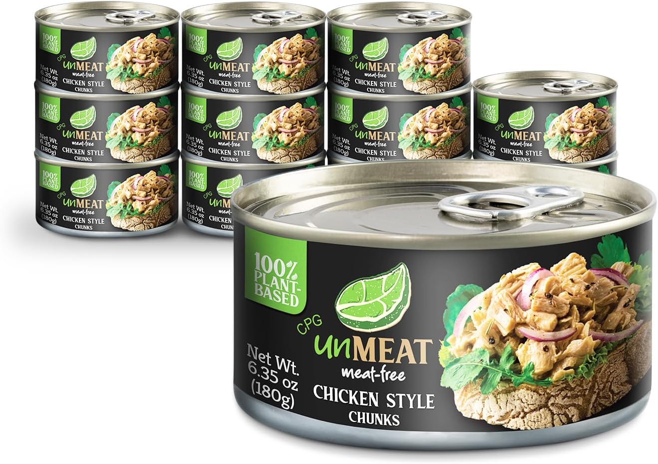 unMEAT Plant Based Meat | Easy to Prepare Plant Based Protein | Vegan Meat with Less Calories, Chicken Style Chunks, 12 pack