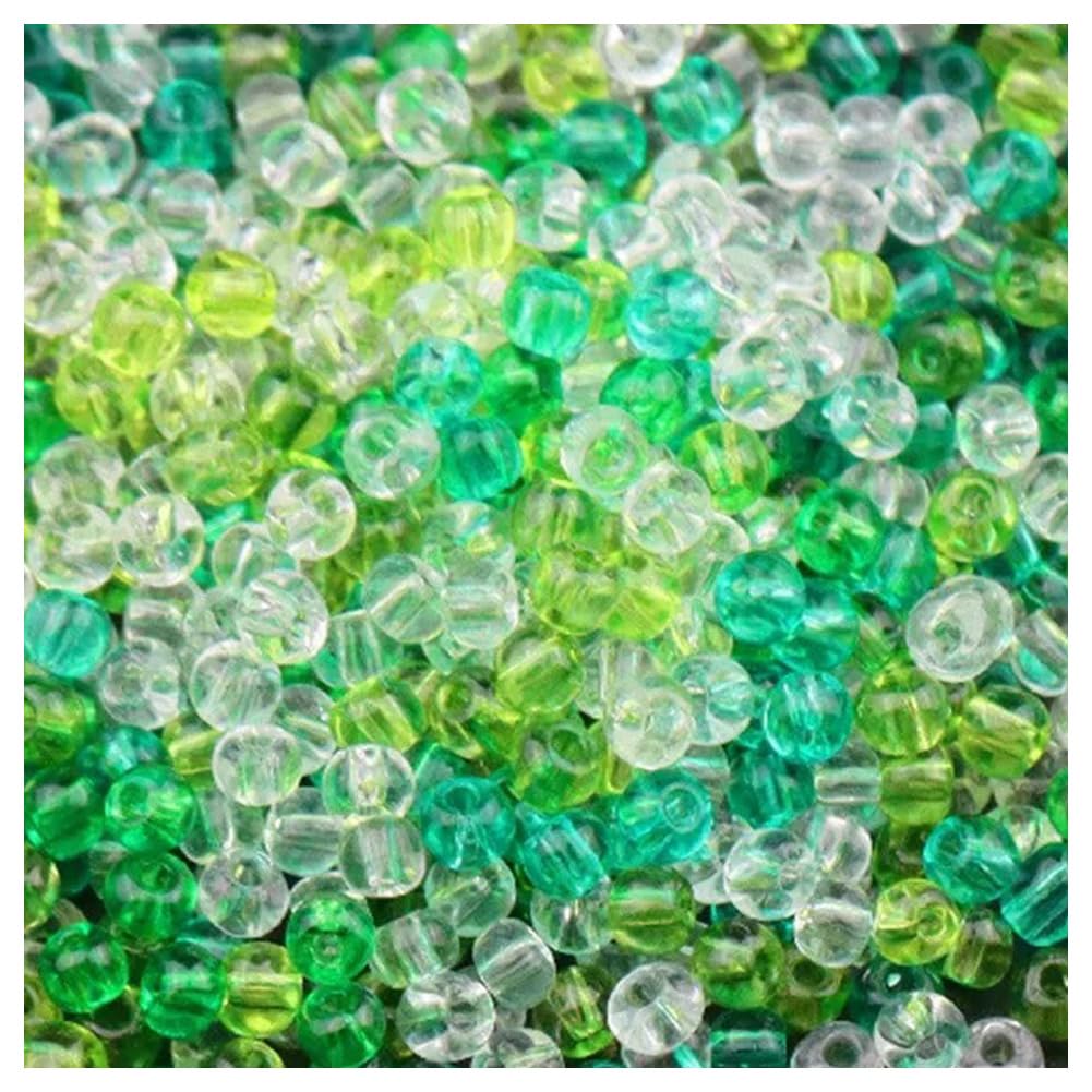 5400 Perles De Rocaille en Verre De 4 Mm, Petites Perles Rondes pour Loisirs Créatifs, Mini Perles D'espacement pour Boucles d'oreilles, Colliers, Bracelets Et Création De Bijoux