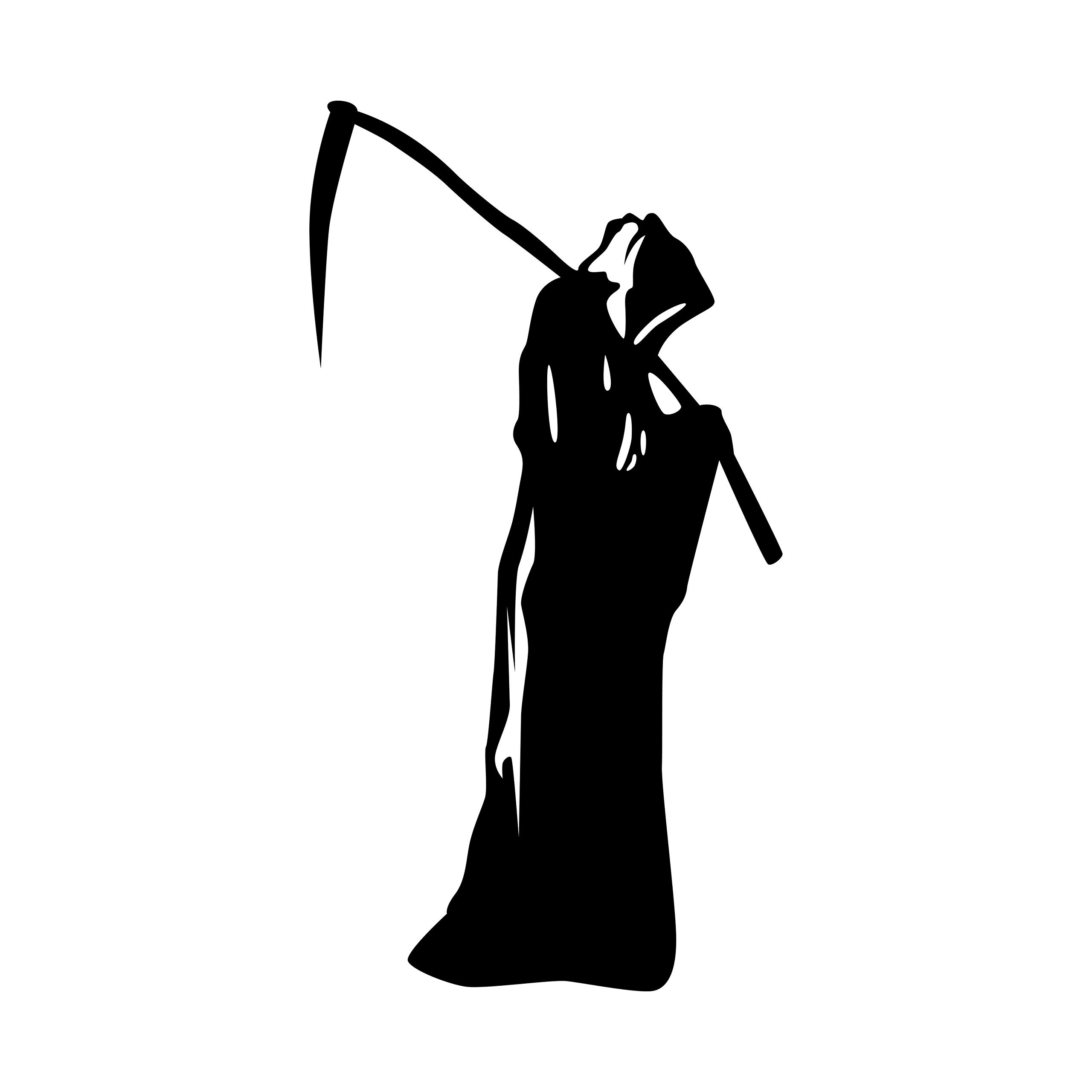 Autocollant mural Faucheuse d'Halloween en vinyle 104x55 cm pour une decoration interieure