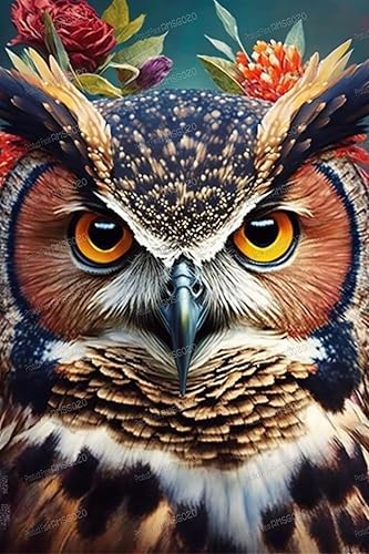 Miniatura 10 de Rompecabezas de 70 piezas para adultos principiantes, rompecabezas de búhos hermosos, rompecabezas de animales de bricolaje con dorsos del alfabeto,