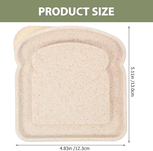 Miniatura 7 de Kichvoe Caja de sándwich con forma de tostada, pan de sándwich, contenedores de almacenamiento de alimentos, caja de almuerzo, sándwich Keeper