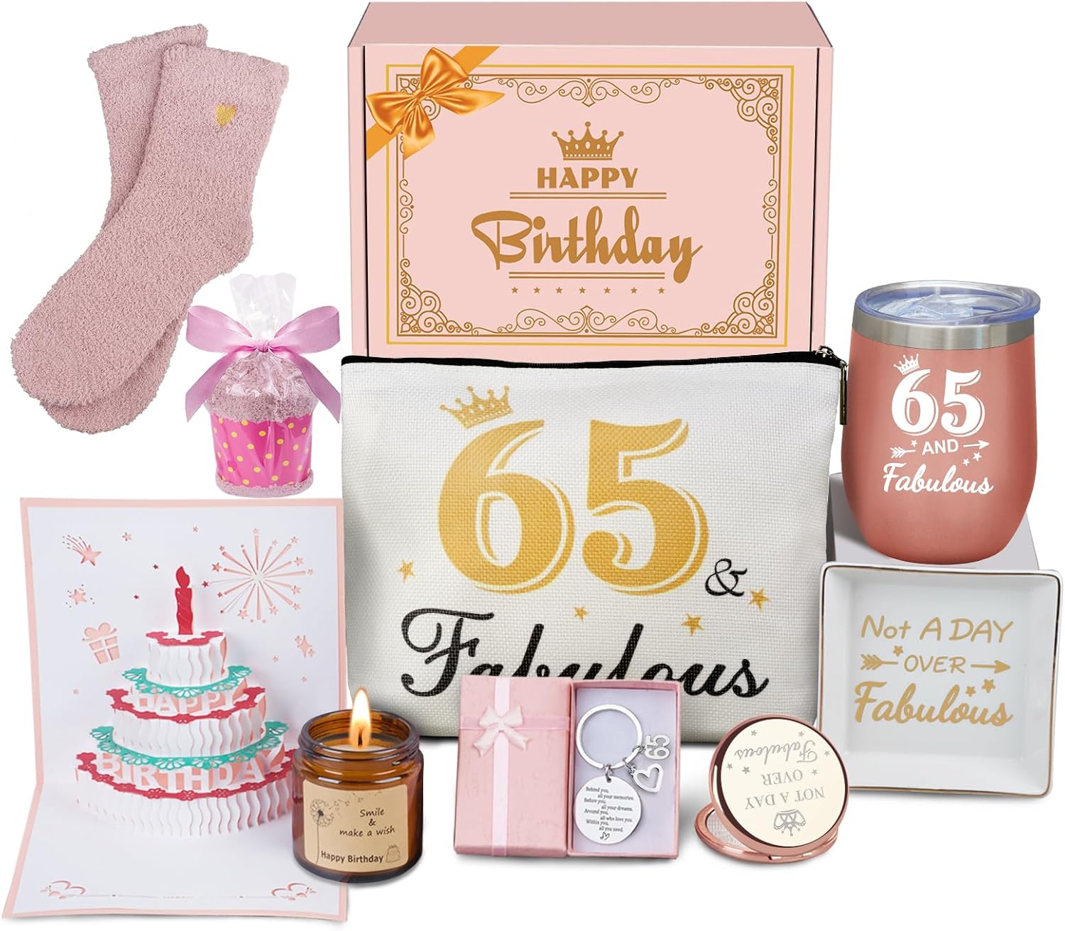 65th Birthday Gifts For Women, Happy 65th Birthday Gifts For Her Best Friend Mom Sister Wife Turning 65, Gift For 65 Year Old Woman Birthday Unique, Funny Birthday Gift Box Ideas