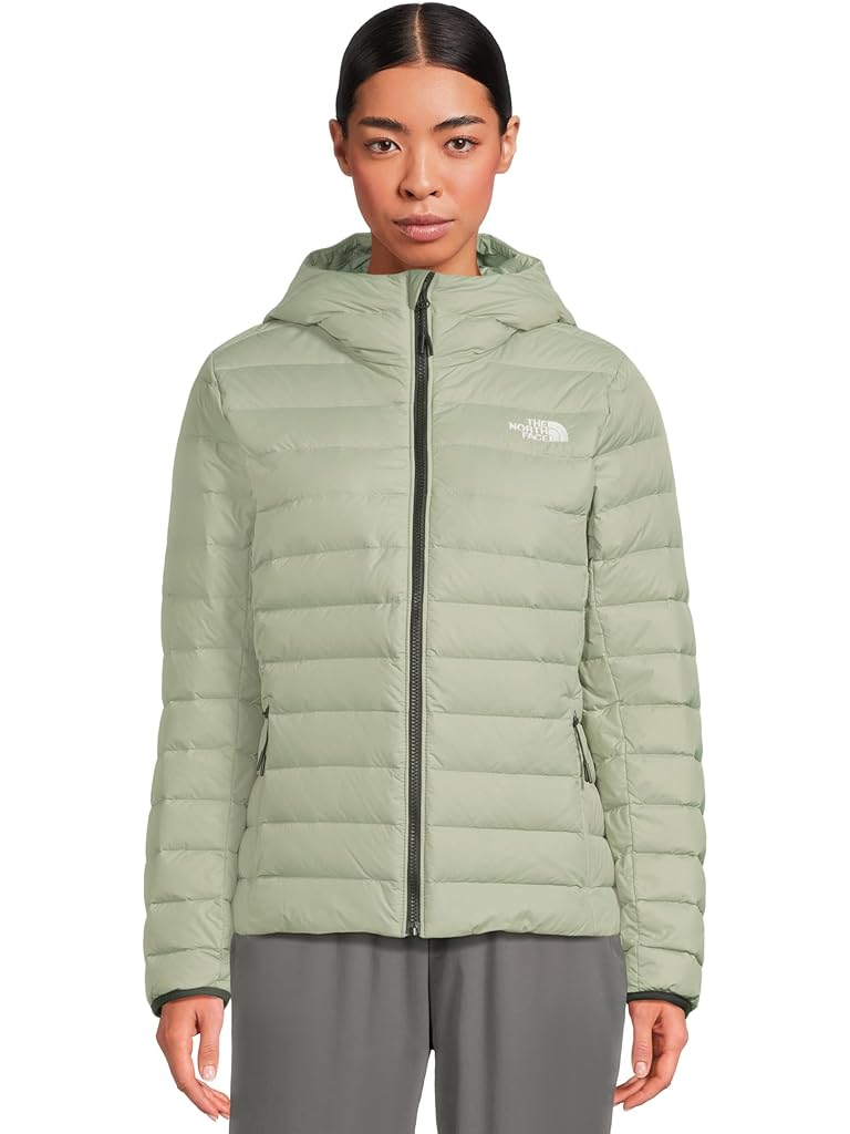 Green The North Face Classic Down Hooded Jacket