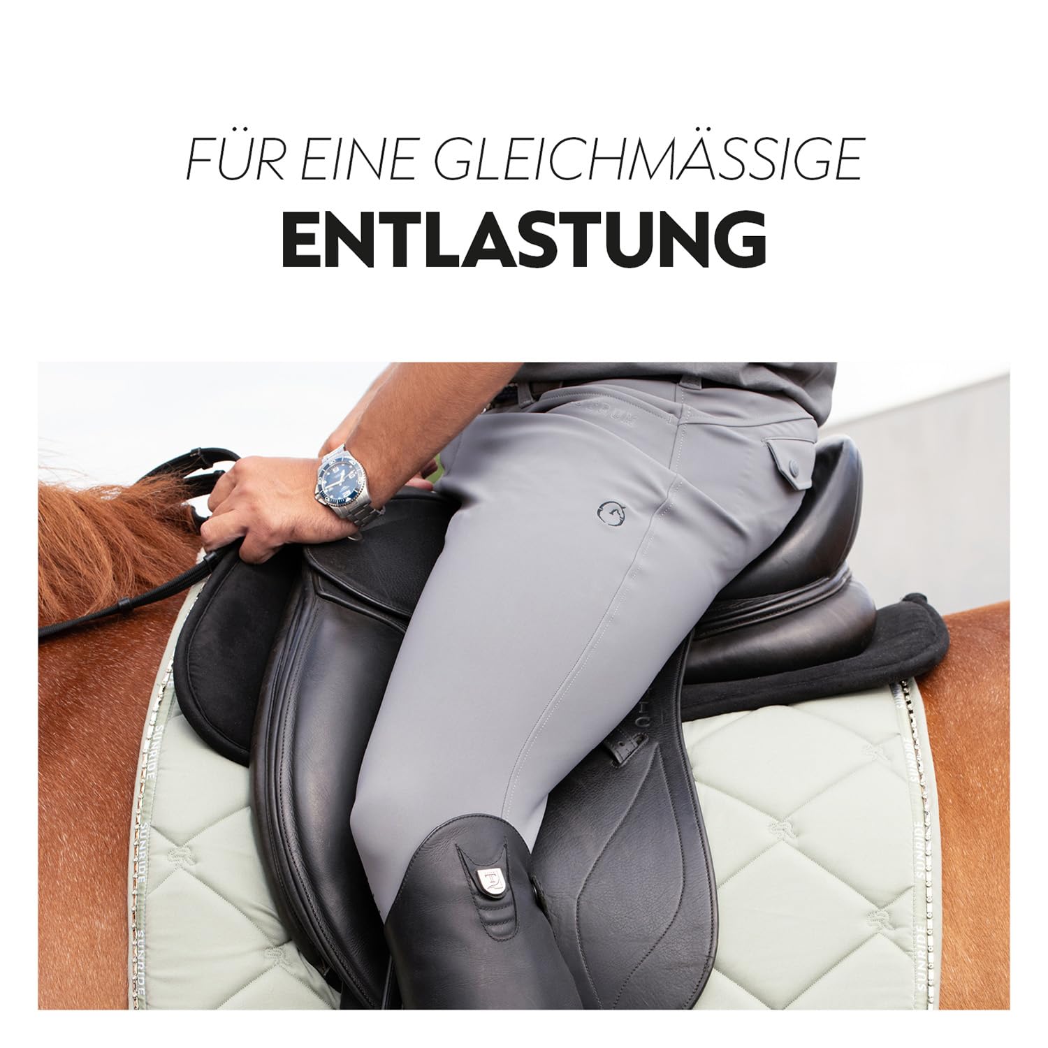 SUNRIDE Sattelpad Dressur Cloud One 17 Zoll dreifache Komfortschichten