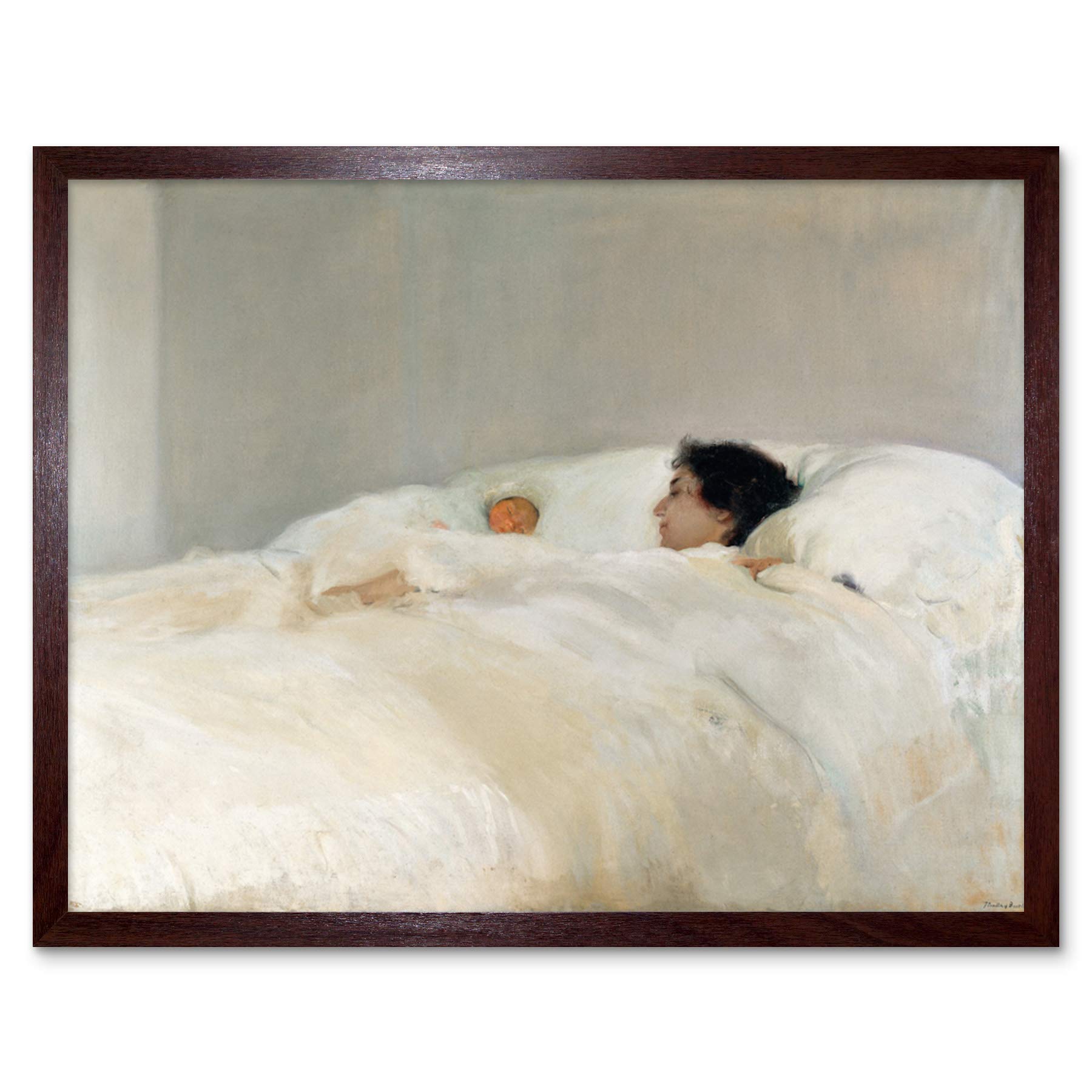 Joaquin Sorolla Y Bastida Mother Art Print Framed Poster Wall Decor 12x16 inch