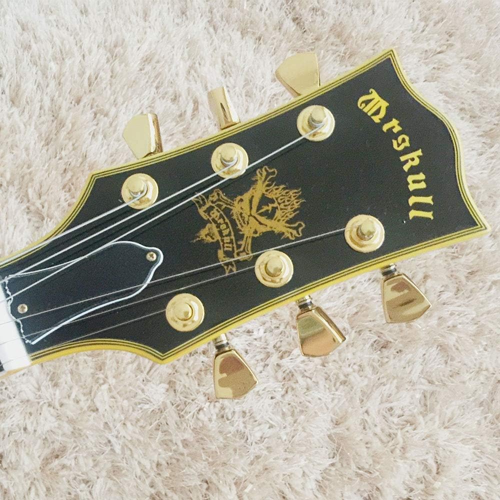 Amazon.com: Guitarra negra personalizada OEM de China con guitarra  eléctrica amarilla (color: cuello de una pieza) : Instrumentos Musicales