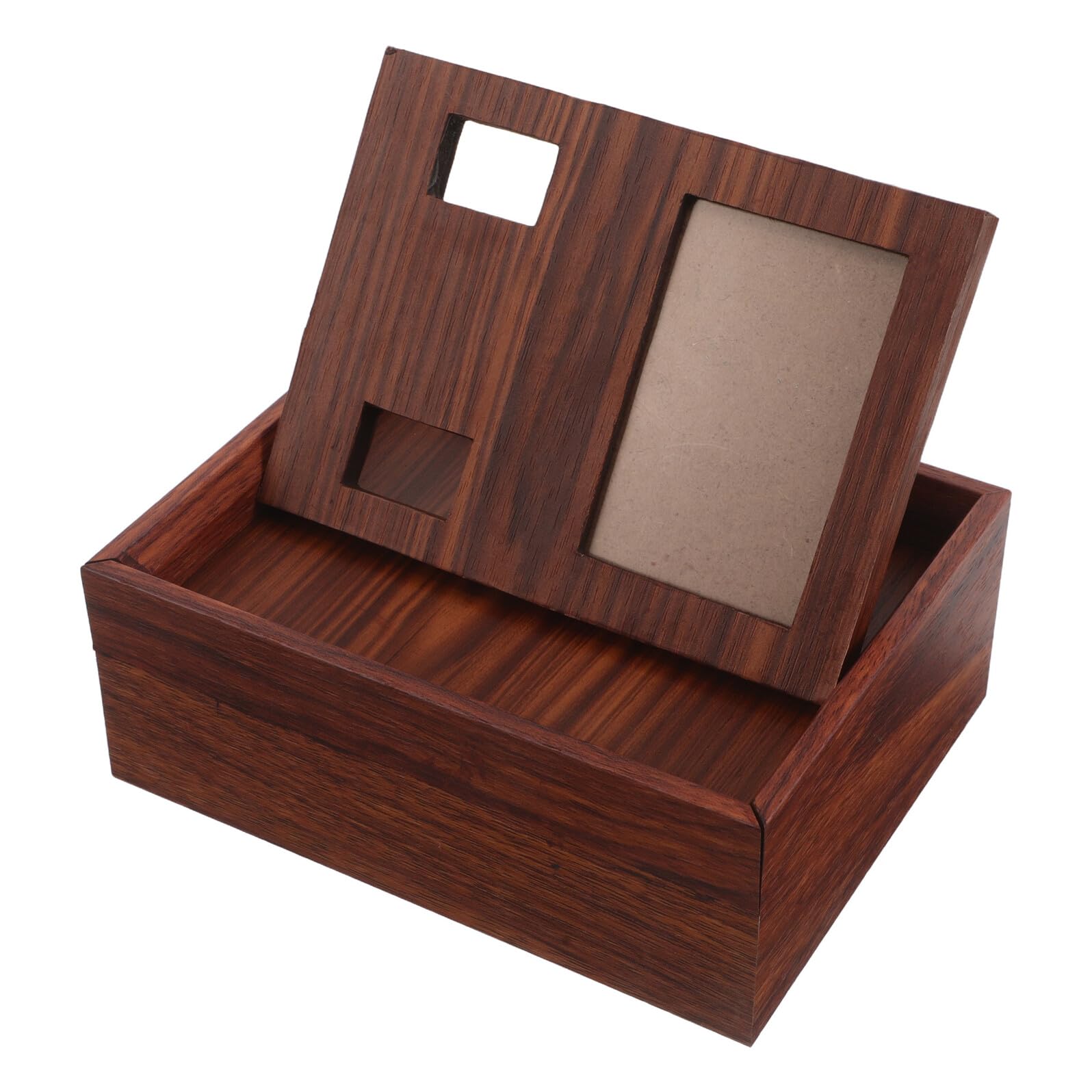 Caja conmemorativa de madera natural perfecta para decoración de mesa