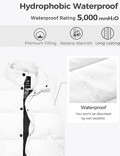 Miniatura 4 de wantdo Chalecos acolchados para mujer, chaleco grueso de invierno, ropa de abrigo, chaleco acolchado cálido