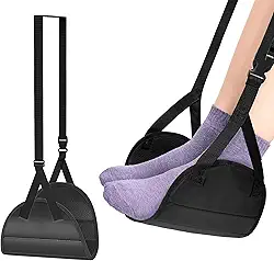 Suporte para Pés em Espuma - Ajustável, Confortável e Portátil para Carro, Avião, Escritório
