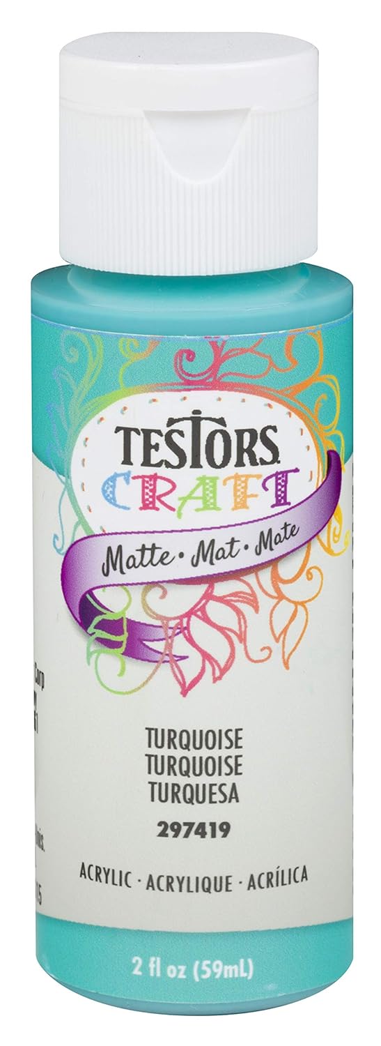TESTOR Turq ACR Pain 297419 2OZ Turquoise Matte Acrylic Paint Amazon