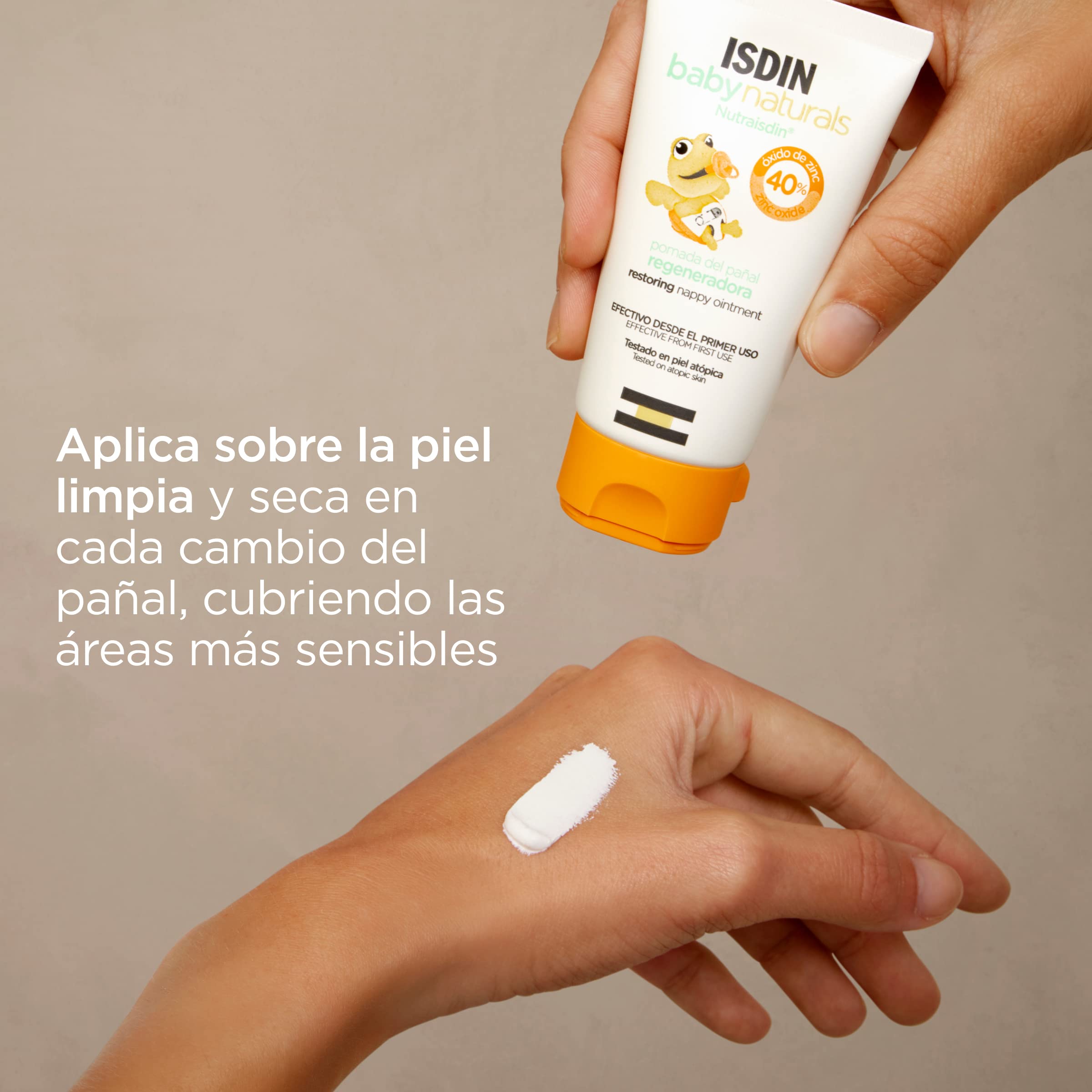 ISDIN Nutraisdin Baby Naturals Pomada del Pañal Regeneradora, Crema que Protege y Regenera la Piel Sensibilizada de bebé, con 40% Zinc — view 8