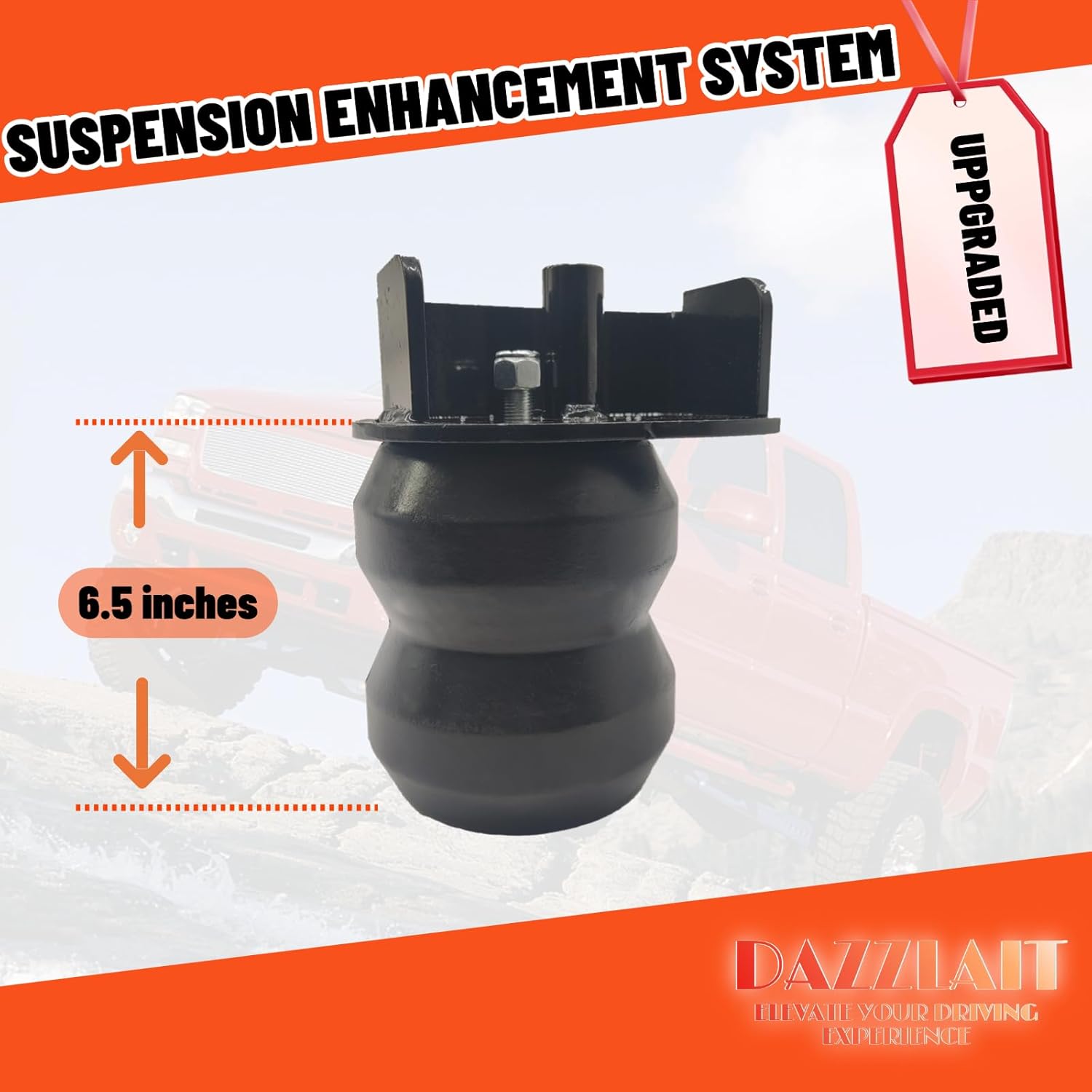 FR250SDG Rear Suspension Enhancement | Bump Stop Fit for 2011-2016 Ford F-250 Super Duty 2WD/4WD | Rear Suspension Helper Springs