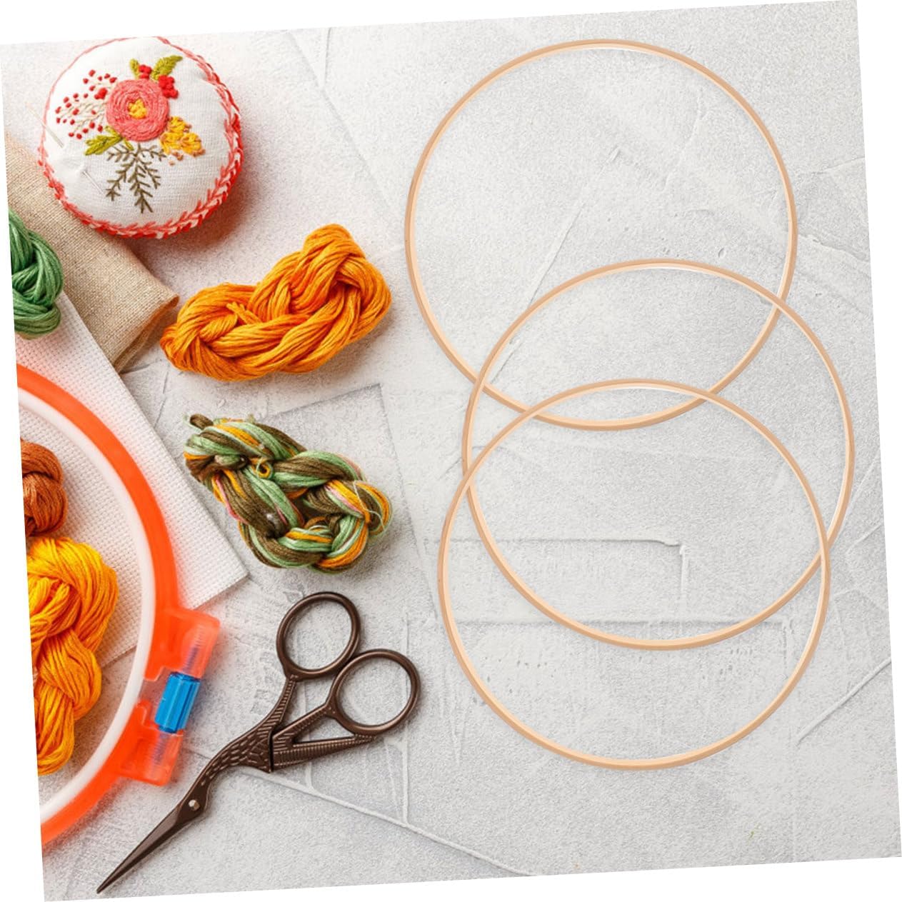 KONTONTY 10pcs Craft Wreath Embroidery Hoops for Dream Catchers Floral Centerpieces and Home Decor