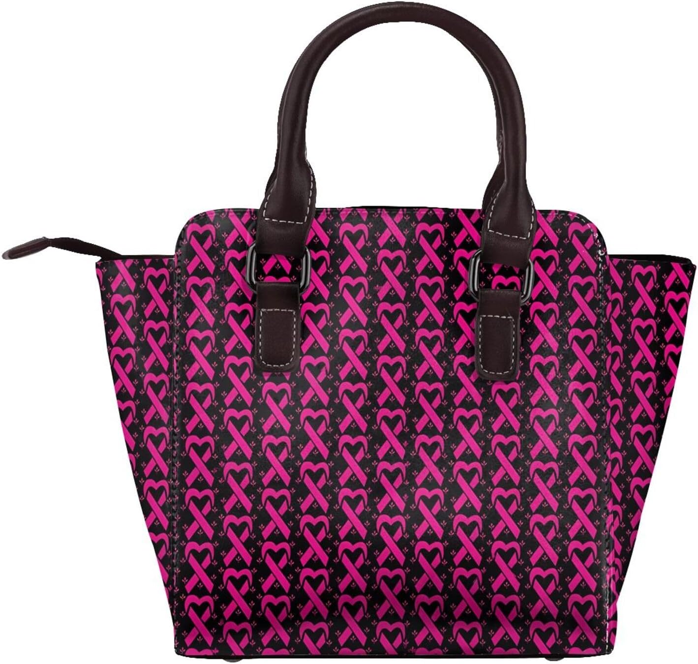 DWomen's Pu Leather Handbag Rivet Shoulder Bag Fashion Studded Top Handle Satchel Crossbody Tote Bag Punk Bag Purse