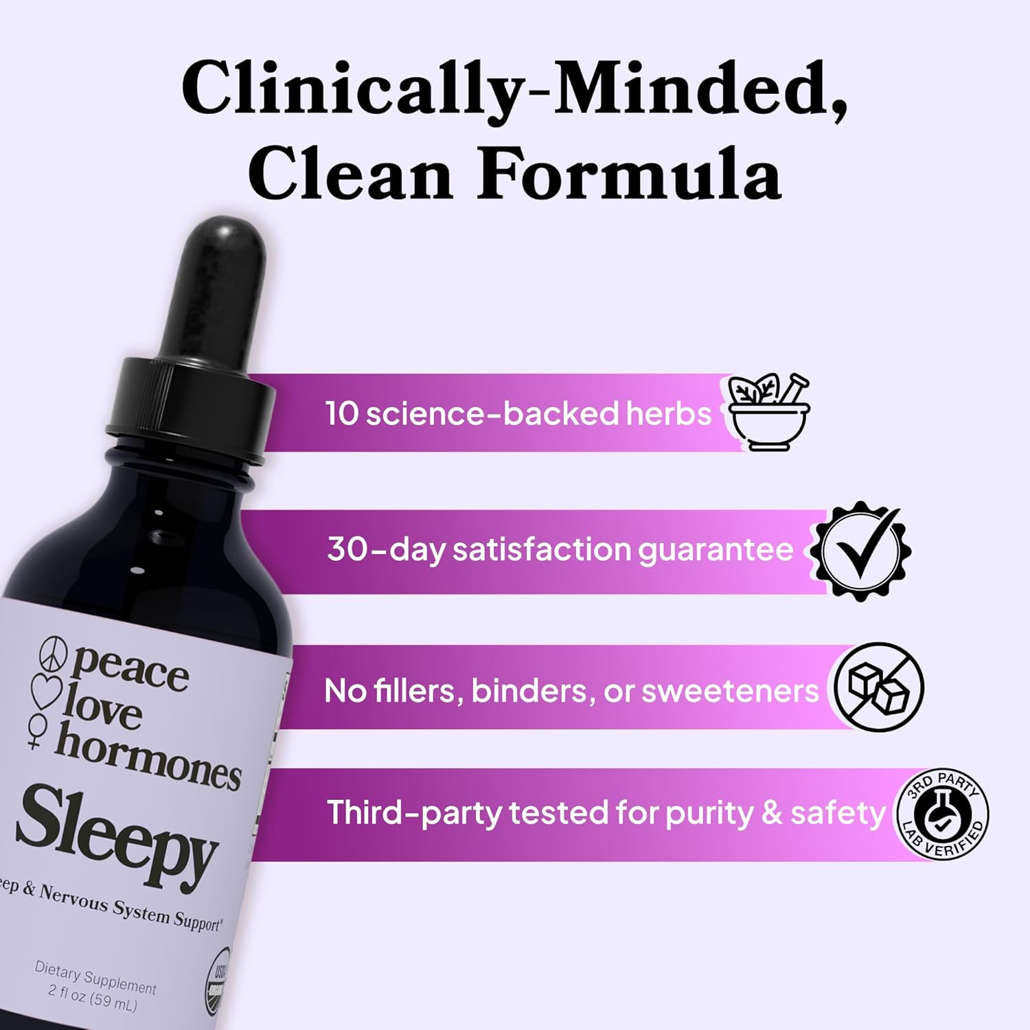 peace. love. hormones. Sleepy Natural Sleep Aid & Nervous System Support – Herbal Supplement – Helps Promote Deeper Sleep, Calming Mood, and Recovery – Non-Drowsy Herbal Formula