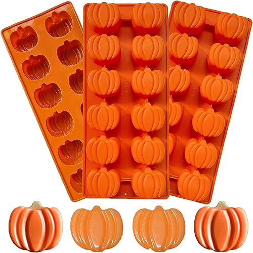 Miniatura 12 de Moldes de calabaza para pastel de calabaza, molde de silicona para calabazas, molde para pastel de calabazas, molde de chocolate 3D de 6 cavidades