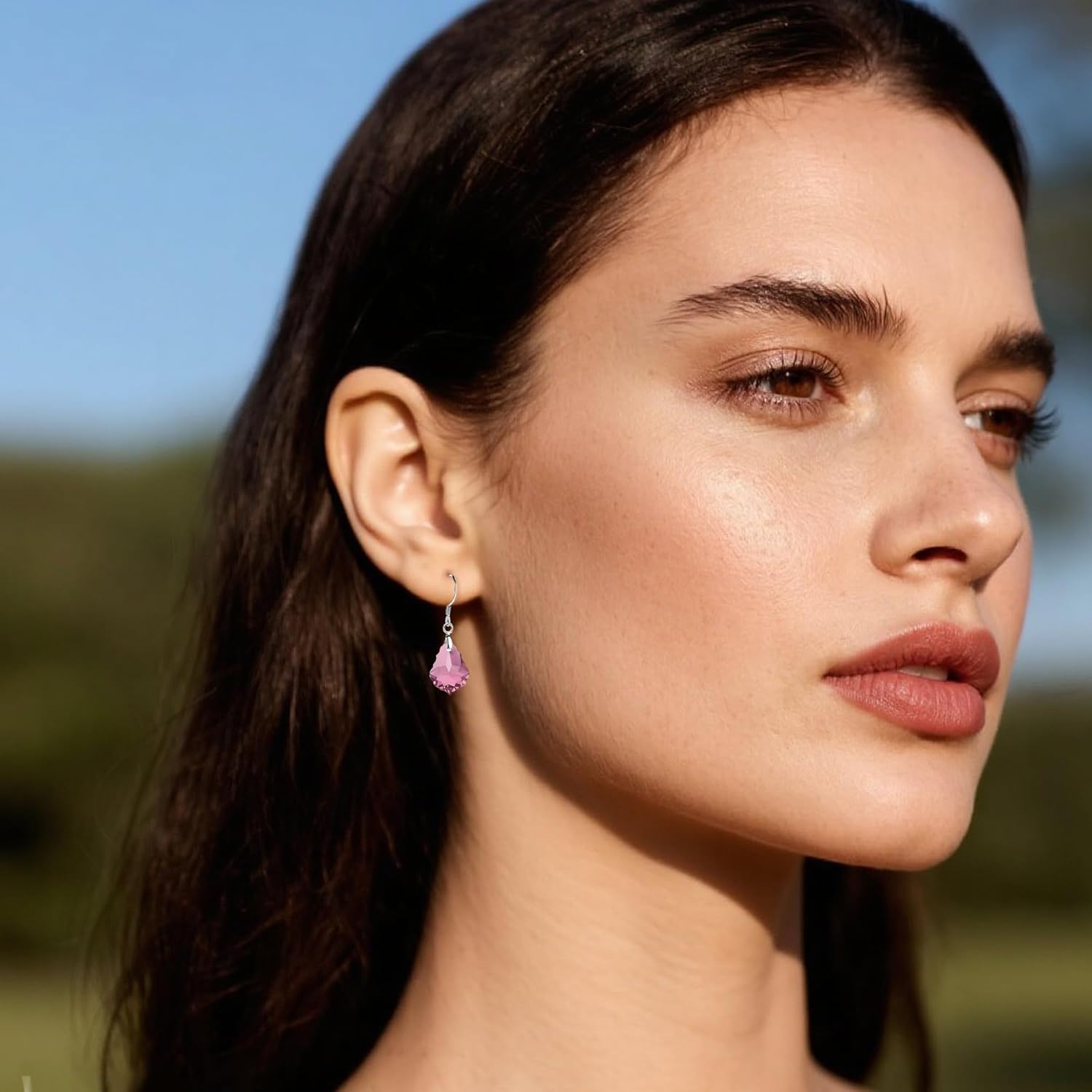 Austrian Crystal Baroque Drop Dangle Earrings for Women 925 Sterling Silver Hook Hypoallergenic Jewelry - Image 3