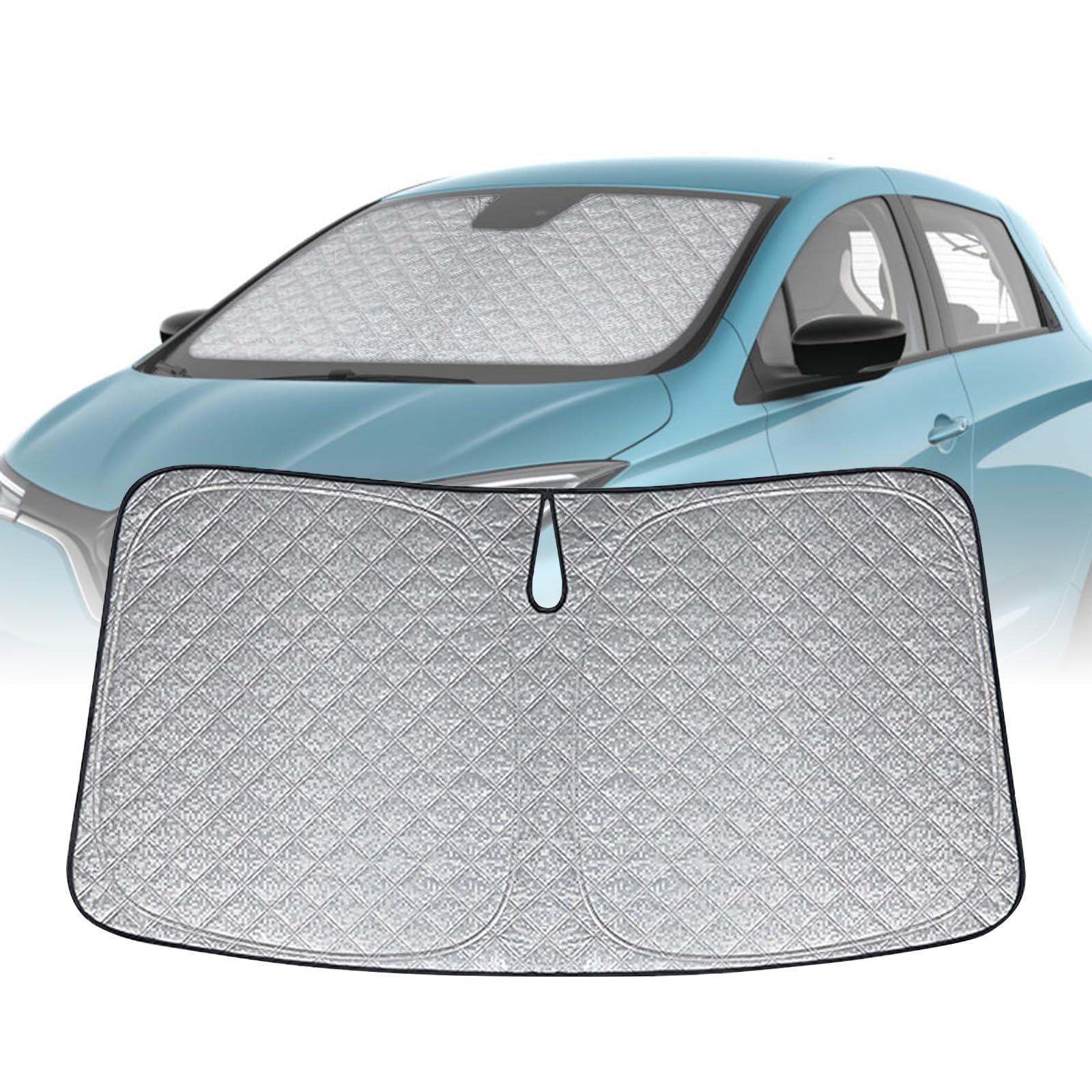 Parasole per Parabrezza Sostituzione per Renault Zoe 2013-2024, Pieghevole Parasole per Parabrezza Auto, Visiera Parasole per Parabrezza Anteriore Auto per Bloccare Il 99% Dei Raggi UV