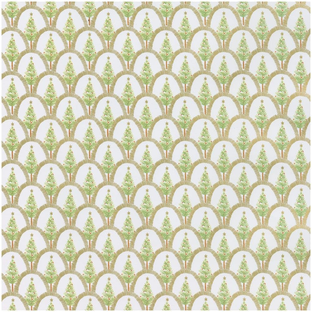 CaspariDeco Christmas Gold Gift Wrap - One Roll