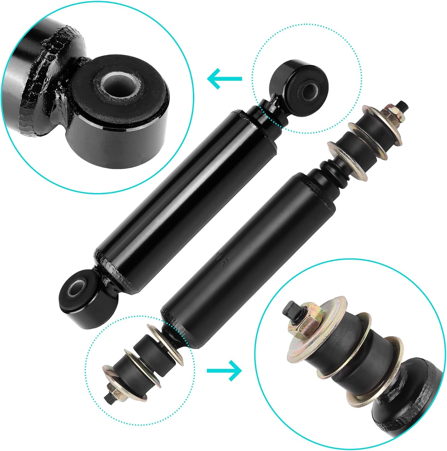 10L0L Golf Cart Front Rear Shock Absorber Set Heavy Duty Shock Absorber Fits Club Car DS 1988-up, Precedent 2004-up Gas or Electric, Replaces OEM# 1014235 1015813 1010991 1012183 1014236 1013164