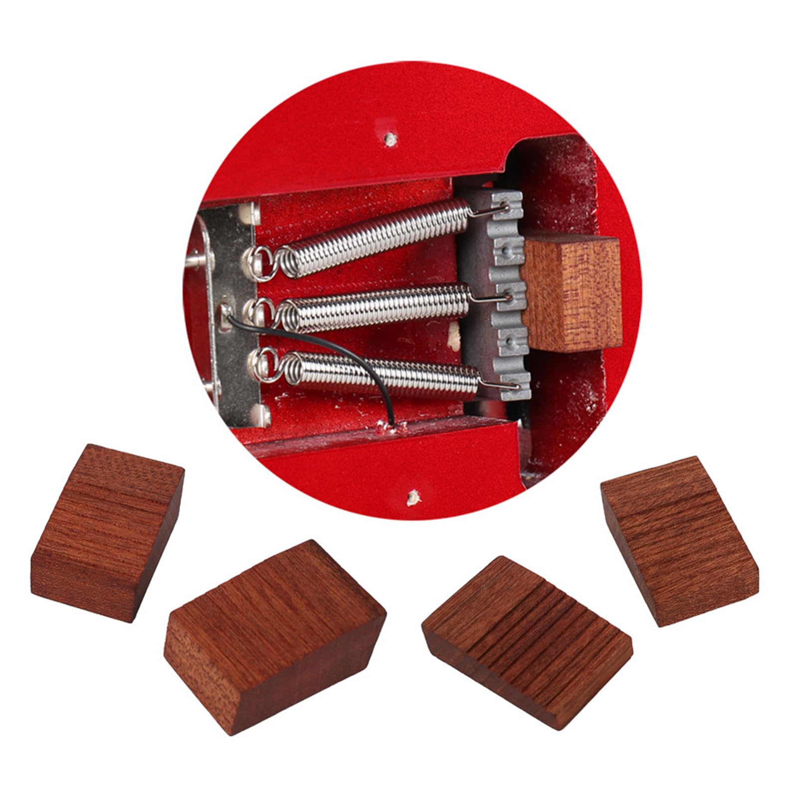 Schwimmende Tremolo-Setup-Blöcke, Holz, E-Gitarre, Tremolo-Slider, 4 Größen, Holz, Gitarre, schwimmender Tremolo-Tremolo-Tremolo-Keil, 4 Stück