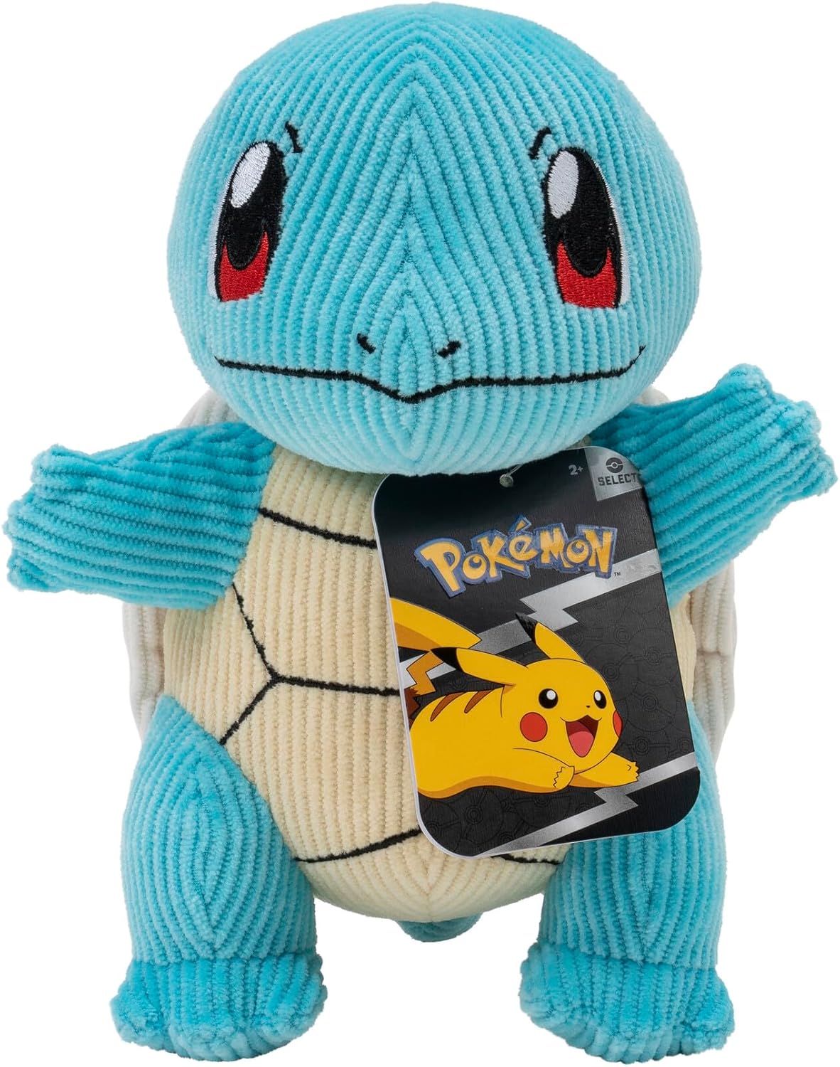 Pokemon Select Corduroy Sqirtle Plush - 8-Inch - Unique Fabric - Authentic Details, PKW2391, Multicolor