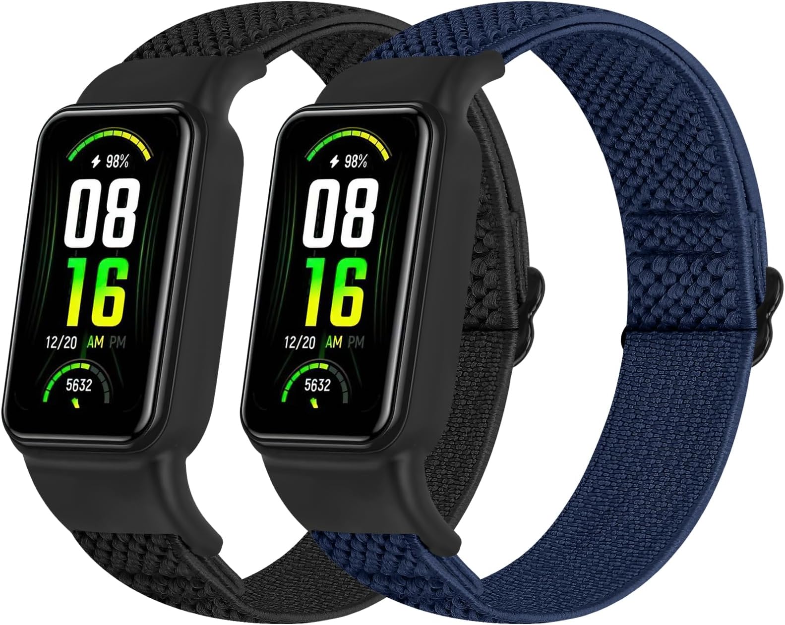 Solo Loop Elastic Nylon Bands Only Compatible with Amazfit Band 7 Straps,Soft Adjustable Stretchy Sport Replacement Strap for Amazfit Band 7 for Men Women